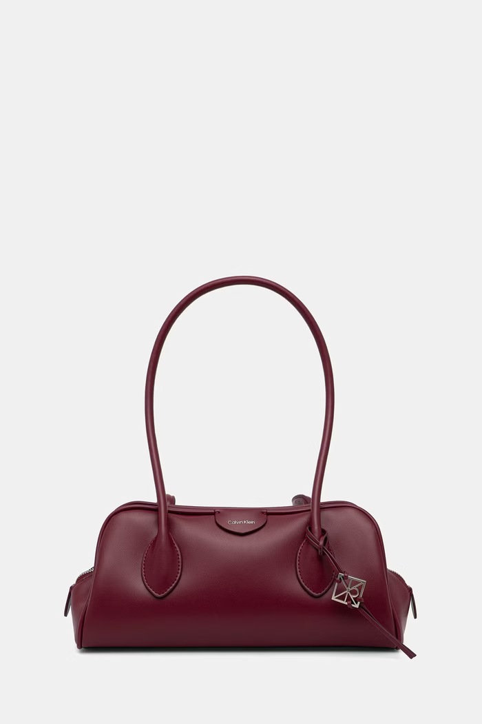 Calvin Klein dámská kufříková kabelka z imitace kůže burgundské LV04F3369G