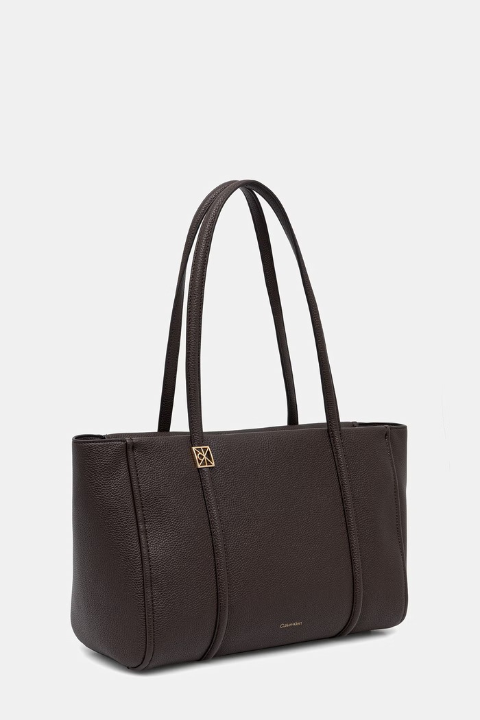 Calvin Klein kabelka typu shopper dámska z imitácie kože LV04F3424G hnedá SS26