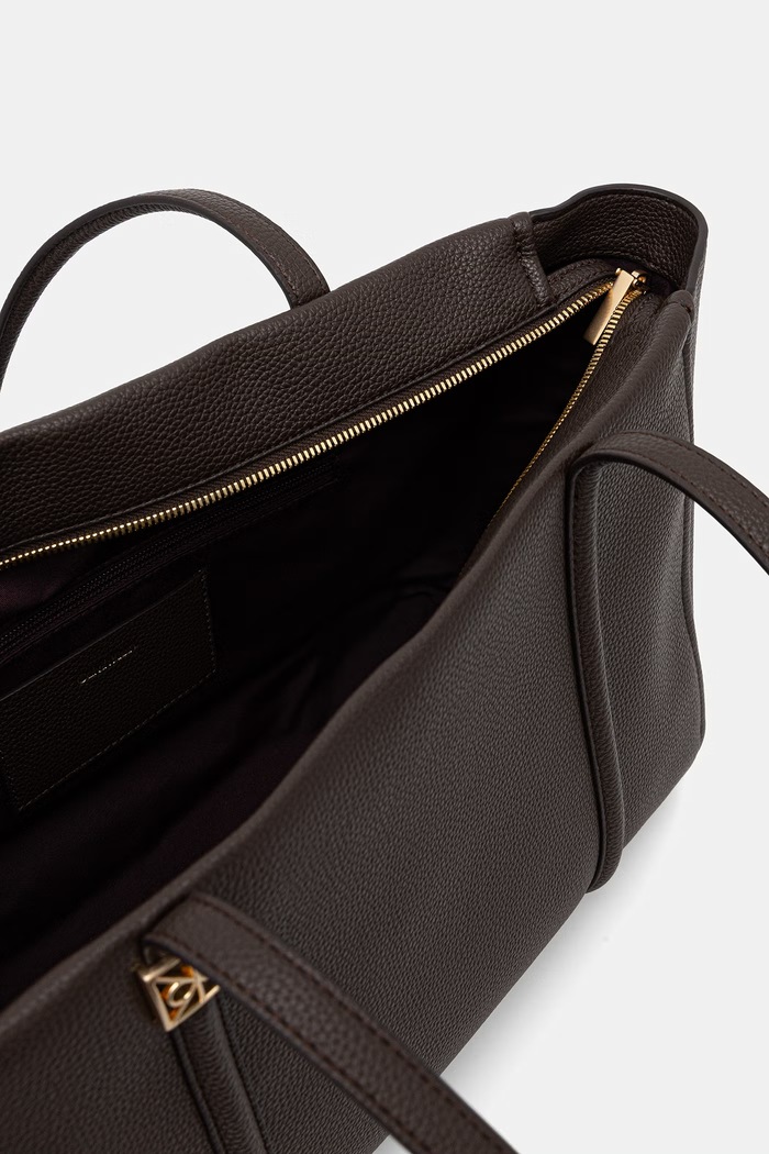 Calvin Klein kabelka typu shopper dámska z imitácie kože LV04F3424G hnedá