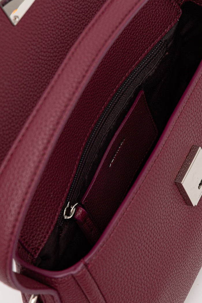 Calvin Klein crossbody kabelka dámská z imitace kůže LV04F3425G burgundské