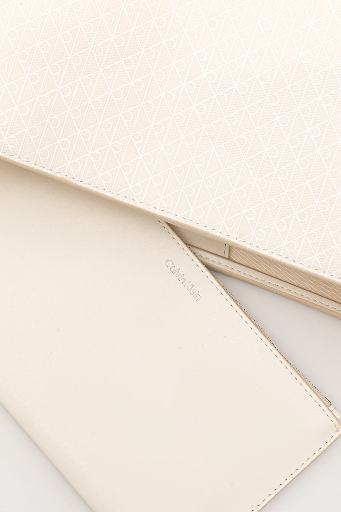 Calvin Klein košíková kabelka dámská z imitace kůže LV04F3365G béžová