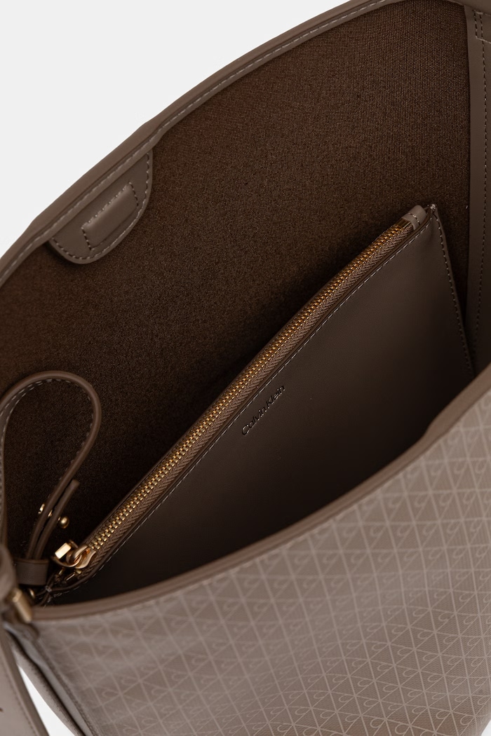 Calvin Klein košíková kabelka dámská z imitace kůže LV04F3365G hnědá