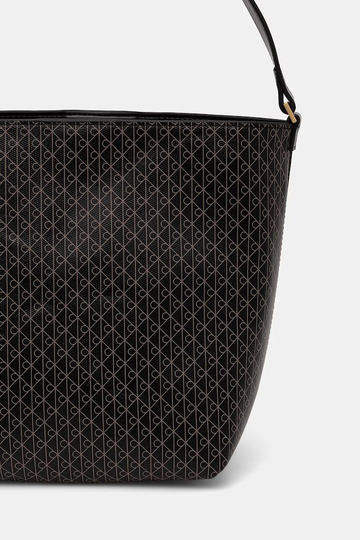 Doplňky Calvin Klein košíková kabelka dámská z imitace kůže LV04F3365G černá
