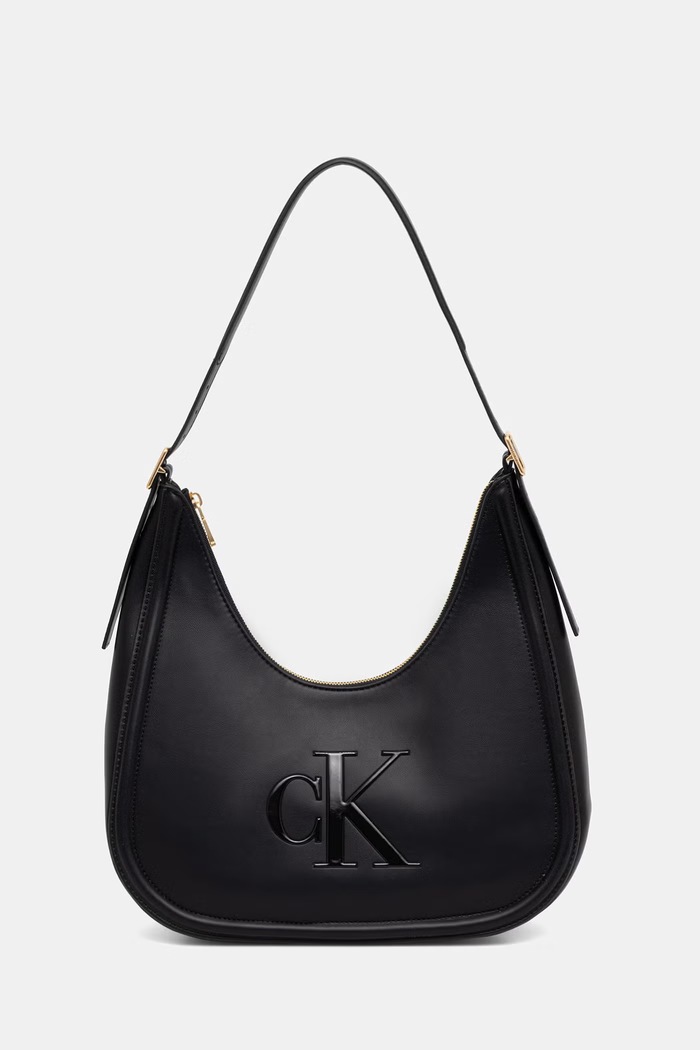 Calvin Klein hobo bag pentru femei cu imitație de piele negru LV04F3427G