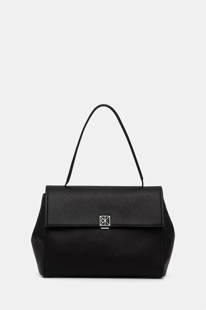 Calvin Klein kabelka typu shopper dámska z imitácie kože čierna LV04F3494G