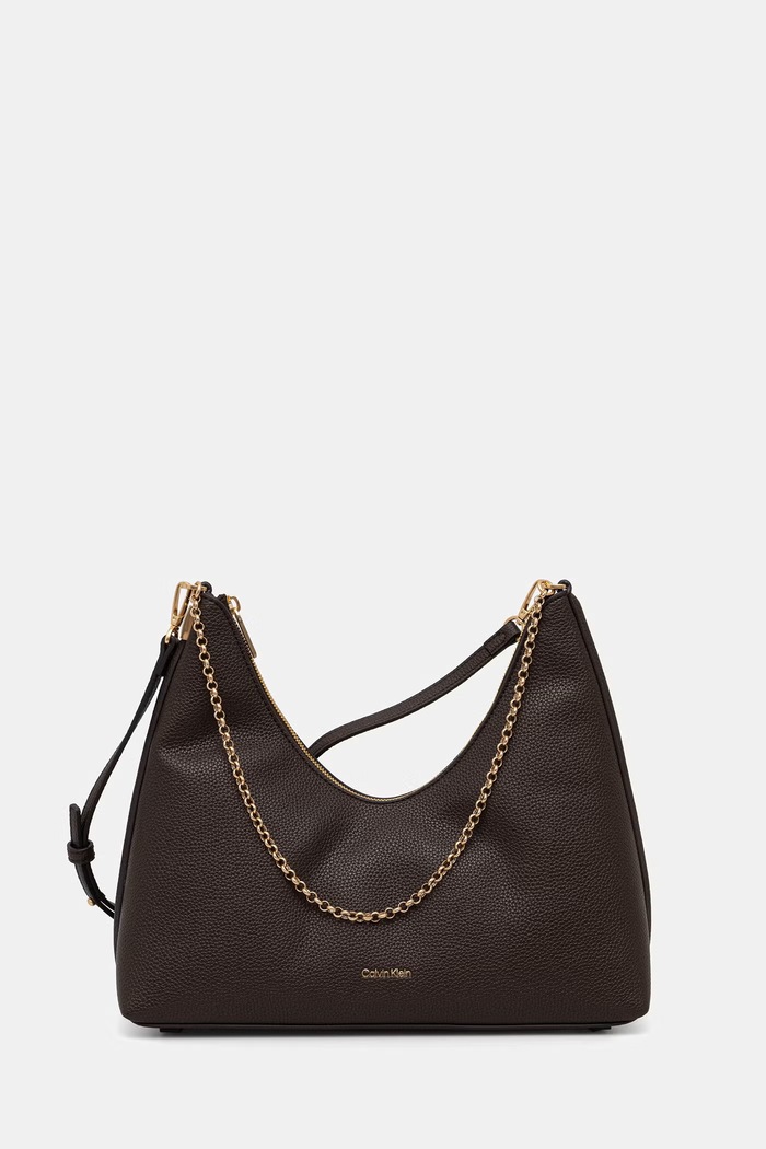 Calvin Klein hobo bag pentru femei cu imitație de piele maro LV04F3495G