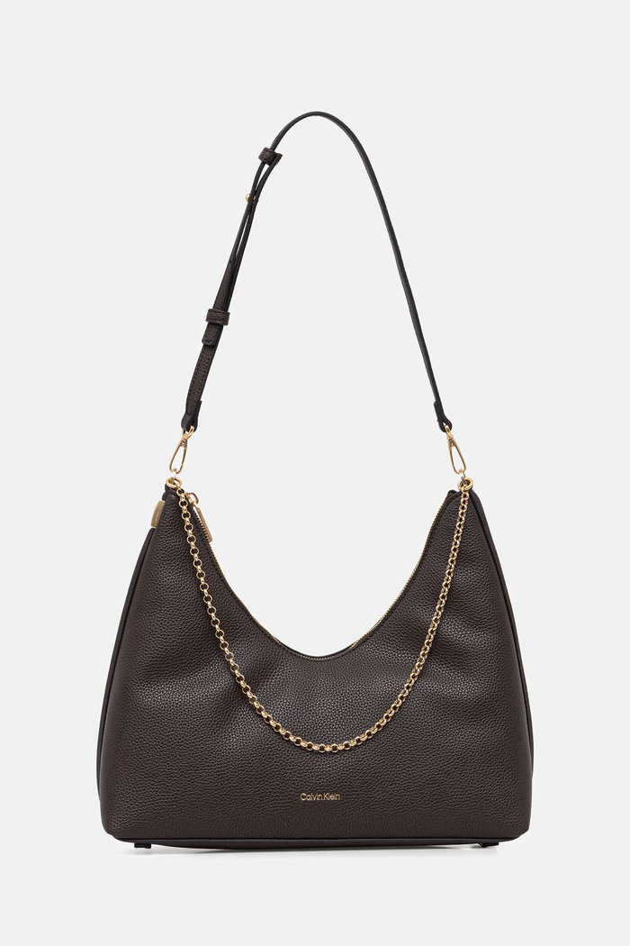 Calvin Klein hobo bag pentru femei cu imitație de piele maro LV04F3495G