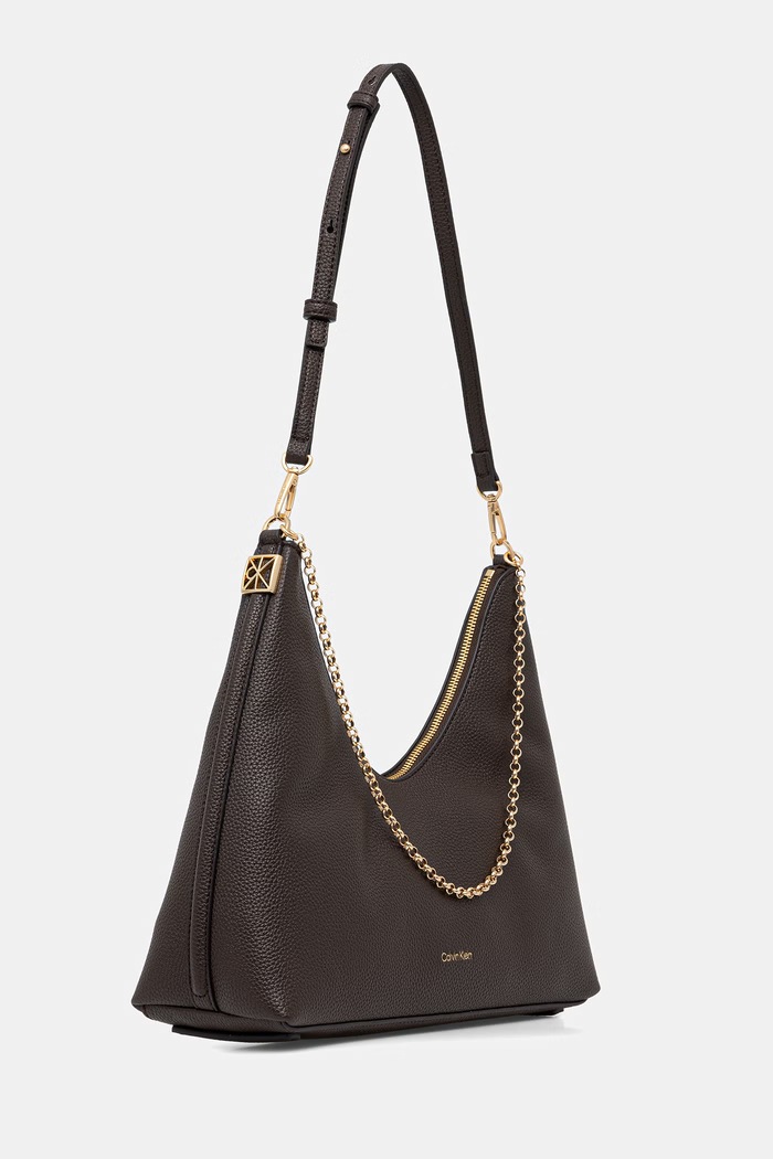 Calvin Klein hobo bag pentru femei cu imitație de piele LV04F3495G maro SS26