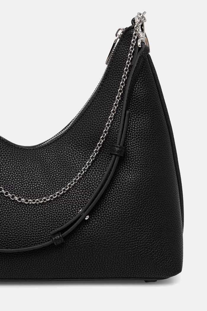 Accesorii Calvin Klein hobo bag pentru femei cu imitație de piele LV04F3495G negru