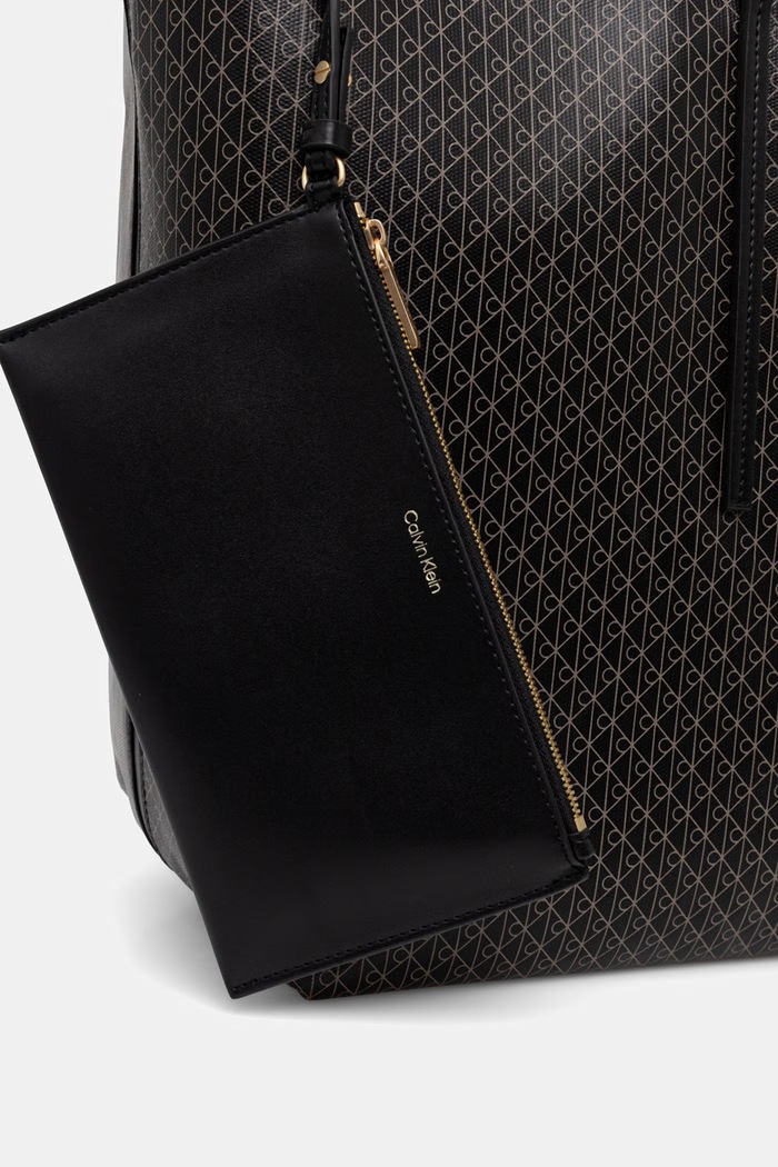 Calvin Klein shopper torba ženska iz umetnega usnja črna LV04F3364G