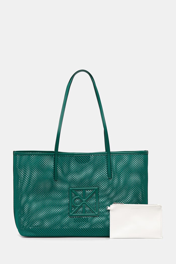 Calvin Klein шопинг чанта дамска зелен LV04F3380G