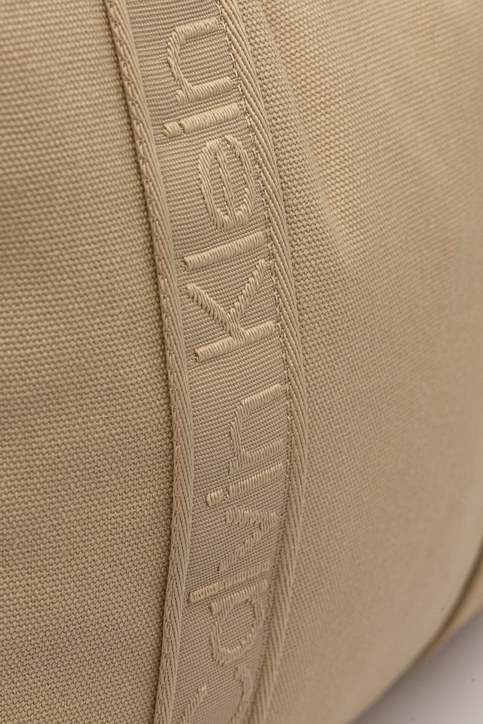 Calvin Klein tote taška dámská bavlněná béžová LV04F3463G