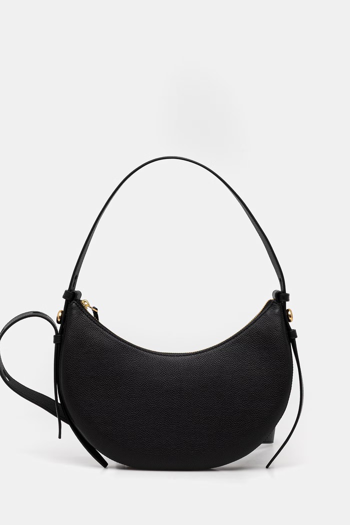 Tory Burch torebka skórzana Romy skóra licowa czarny 178677