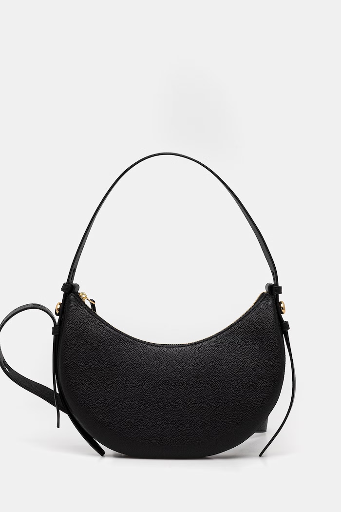 Tory Burch torebka skórzana Romy skóra licowa czarny 178677