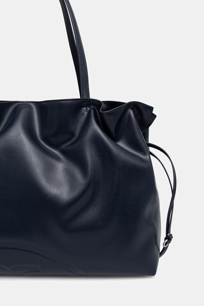 Akcesoria Tory Burch torebka tote damska z imitacji skóry Ella 178767 granatowy