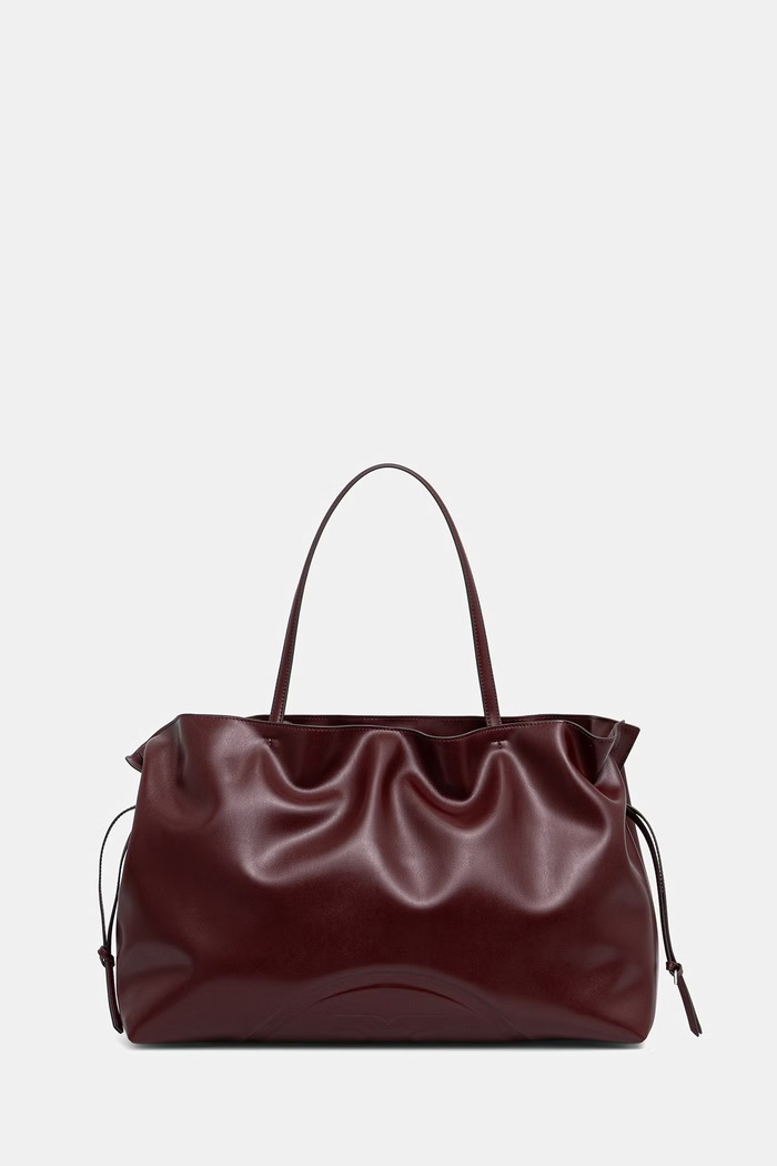 Tory Burch torebka tote damska z imitacji skóry Ella bordowy 178767