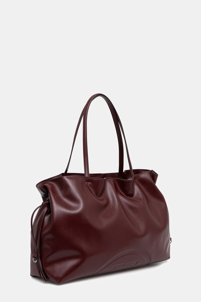 Tory Burch torebka tote damska z imitacji skóry Ella 178767 bordowy SS26