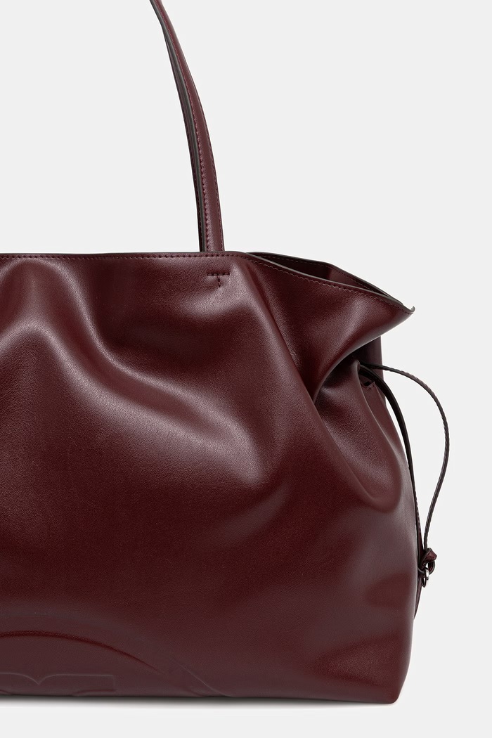 Akcesoria Tory Burch torebka tote damska z imitacji skóry Ella 178767 bordowy