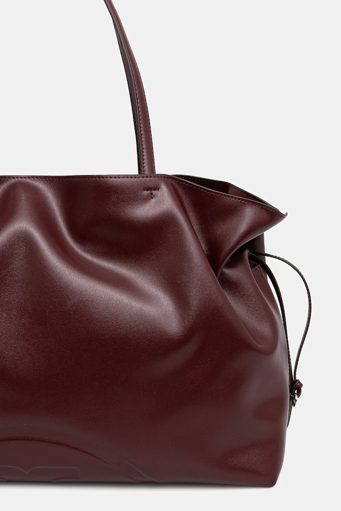 Akcesoria Tory Burch torebka tote damska z imitacji skóry Ella 178767 bordowy