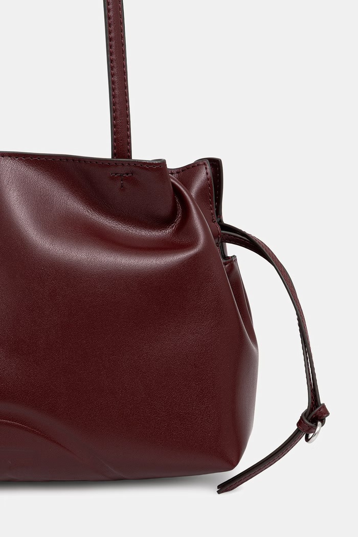 Akcesoria Tory Burch torebka tote damska z imitacji skóry Ella 178768. bordowy