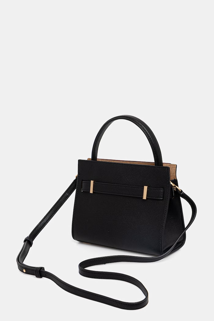 Accesorii Tory Burch geantă de piele Lee Radziwill 178963 negru