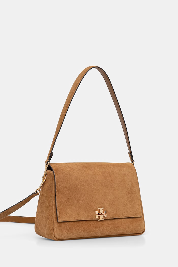 Semišová kabelka Tory Burch Charlie 184125 žlutá SS26