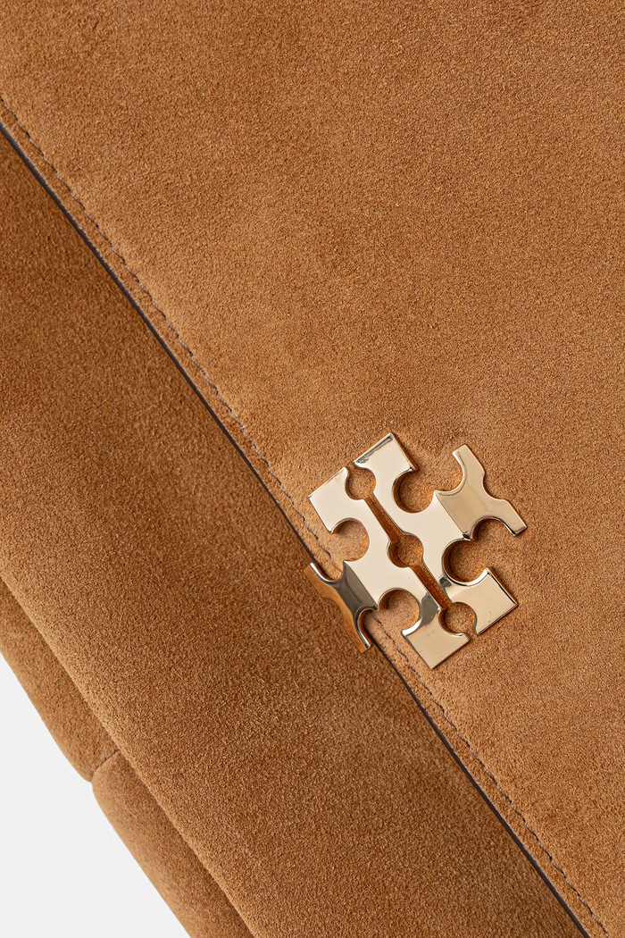 Semišová kabelka Tory Burch Charlie žlutá 184125