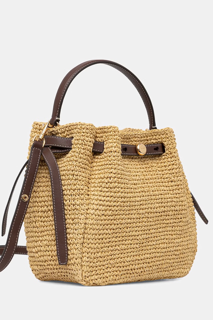 Tory Burch vaková kabelka dámská pletená Romy 178665 béžová SS26