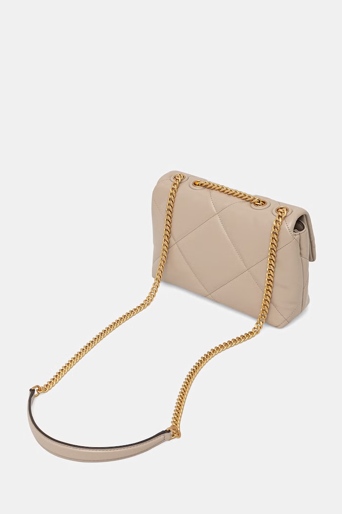 Doplnky Tory Burch dámska kožená kabelka Kira 154706 béžová
