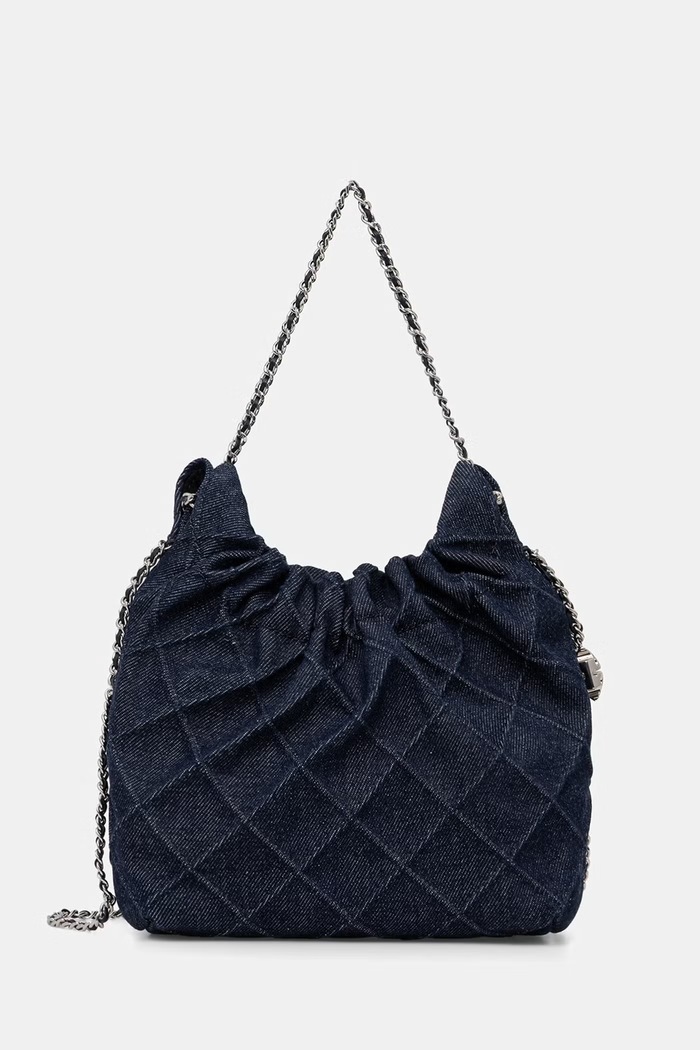Tory Burch geantă pentru femei, din denim Fleming bleumarin 178776.