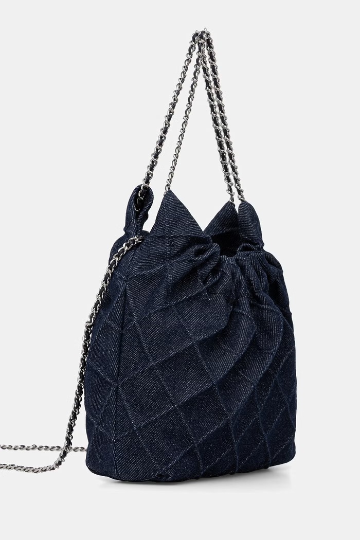Tory Burch geantă pentru femei, din denim Fleming 178776. bleumarin SS26