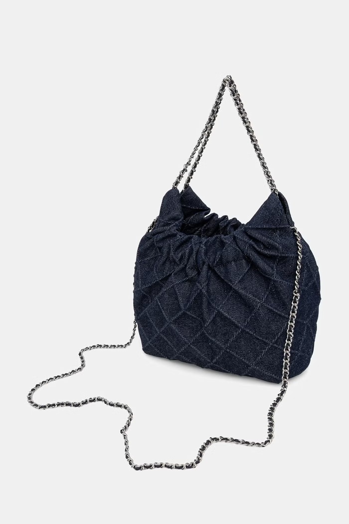 Accesorii Tory Burch geantă pentru femei, din denim Fleming 178776. bleumarin