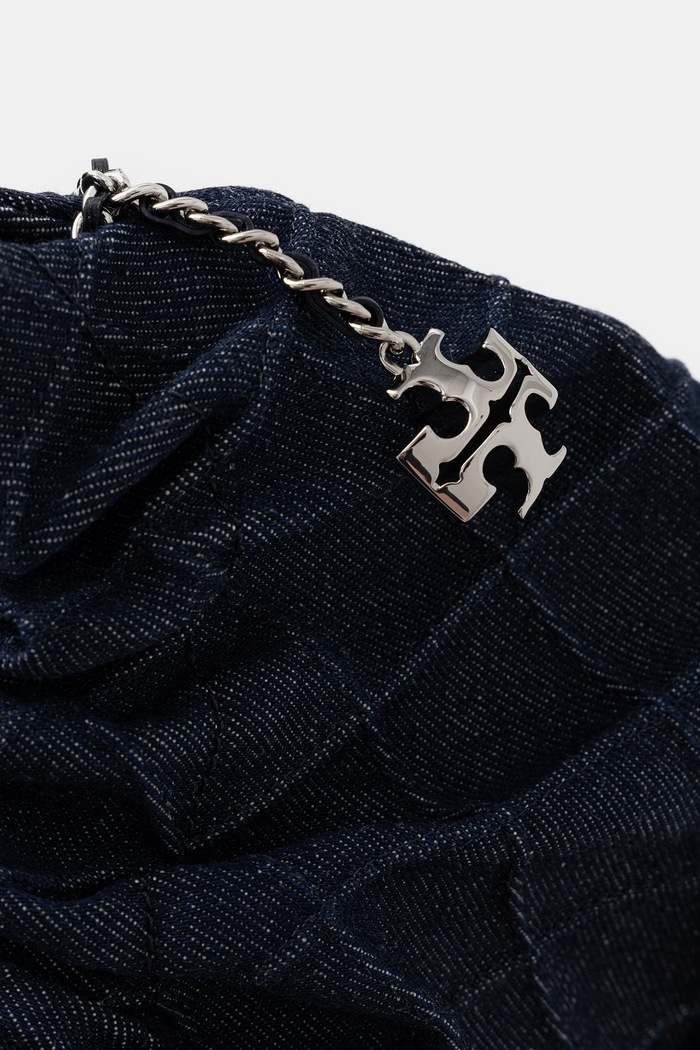 Tory Burch geantă pentru femei, din denim Fleming bleumarin 178776.