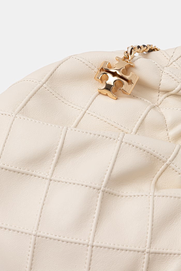 Tory Burch dámska kožená kabelka Fleming béžová 162451
