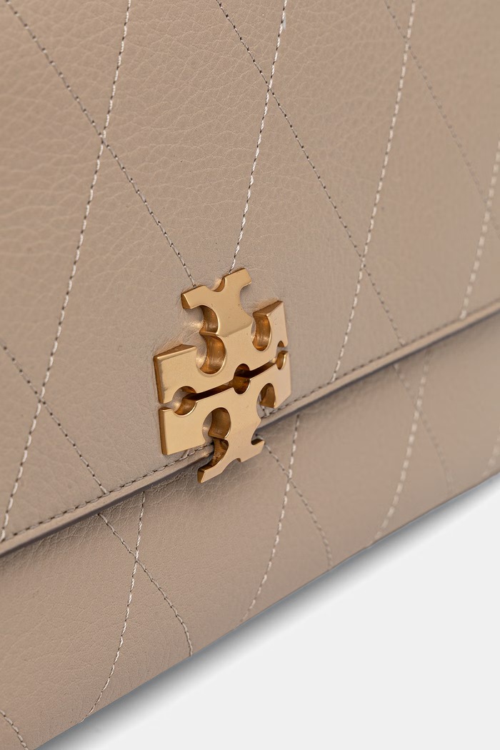 Tory Burch crossbody torbica ženska usnjena Charlie bež 185828
