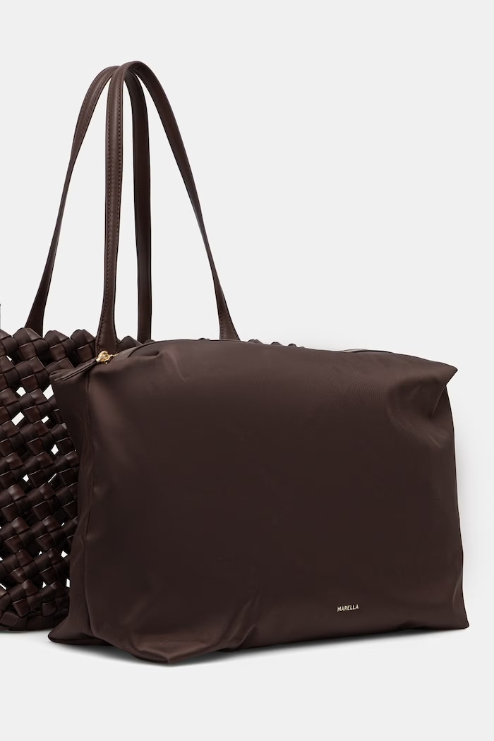 Marella shopper γυναικεία από απομίμηση δέρματος MLASPUMA καφέ 2613511027200