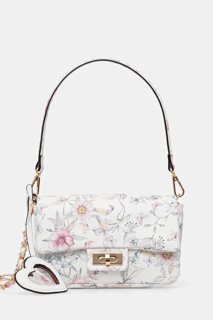 Τσάντα Aldo BBELLAPURSE απομίμηση λείου δέρματος λευκό BBELLAPURSE.932