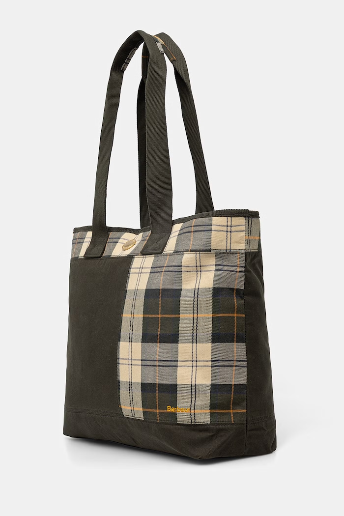 Barbour geantă shopper pentru femei, din bumbac Mya LBA0484 verde SS26