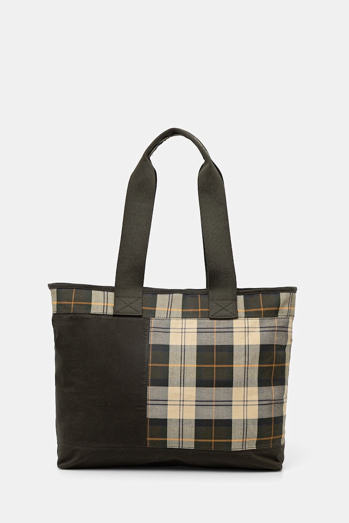Accesorii Barbour geantă shopper pentru femei, din bumbac Mya LBA0484 verde
