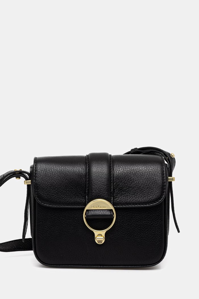 Barbour geantă crossbody pentru femei, din piele roz negru LBA0526