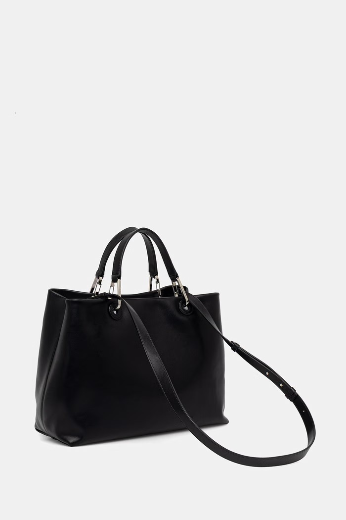 Doplnky Kožená kabelka Emporio Armani EW000360.AF22010 čierna