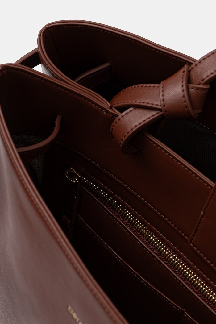 Kožená kabelka Emporio Armani EW003828.AF22783 hnedá
