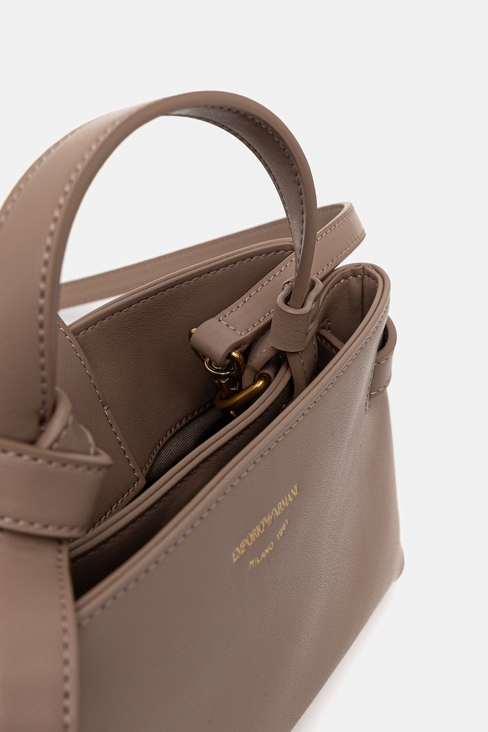 Emporio Armani torebka skórzana EW003830.AF22783 beżowy