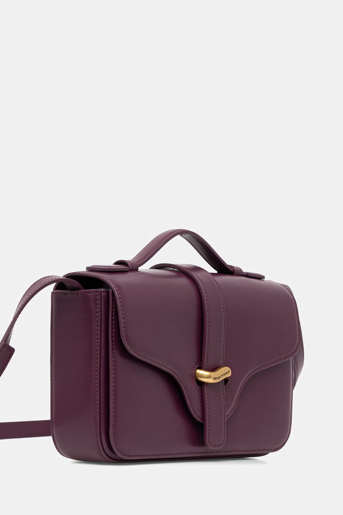 Emporio Armani Torebka crossbody damska skórzana EW004419.AF25356 fioletowy SS26