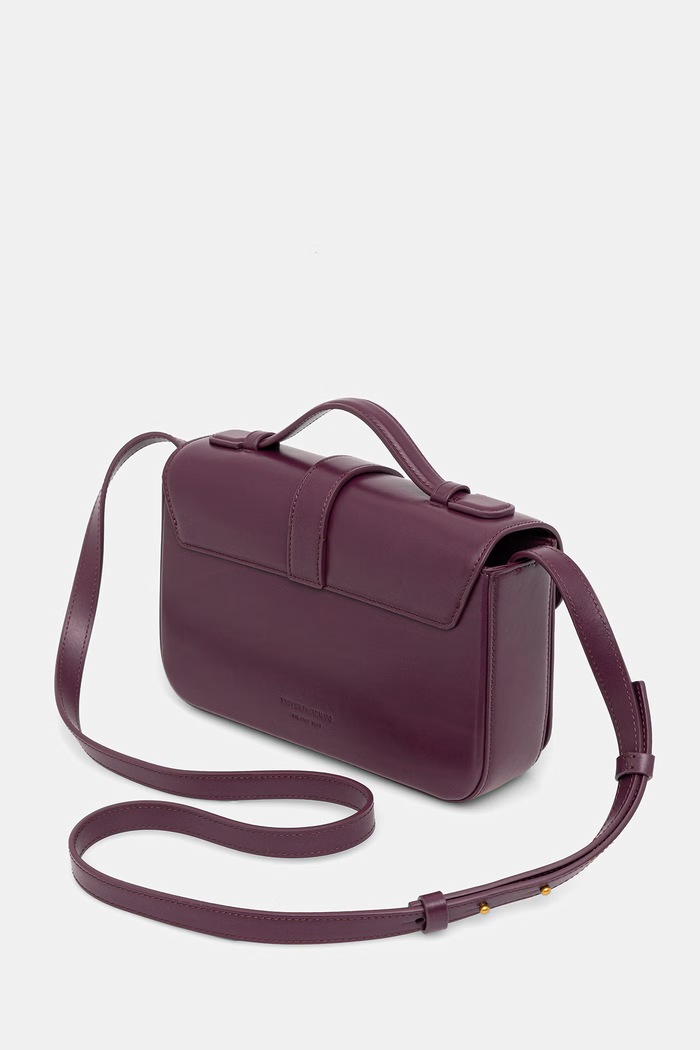 Akcesoria Emporio Armani Torebka crossbody damska skórzana EW004419.AF25356 fioletowy