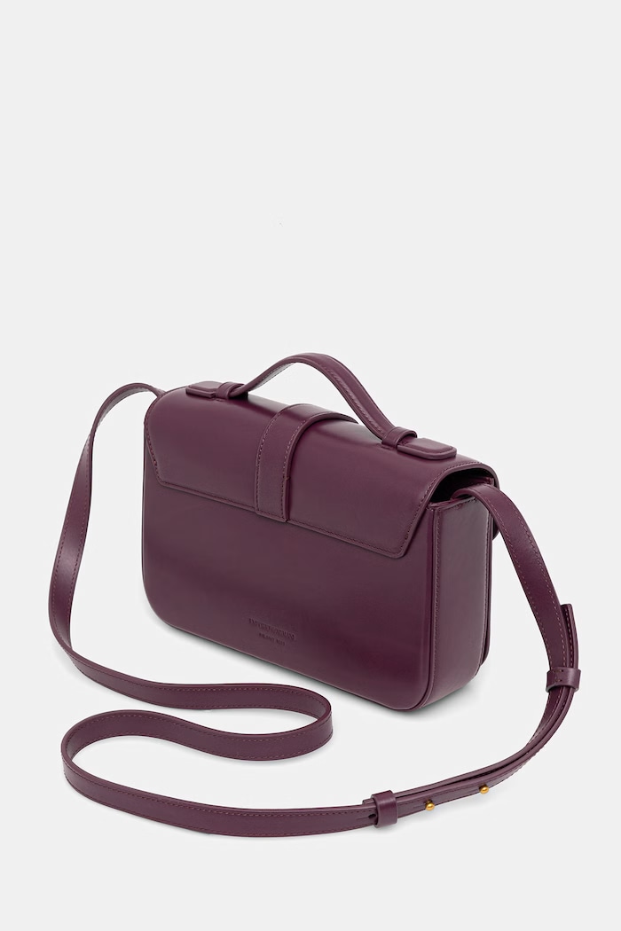 Akcesoria Emporio Armani Torebka crossbody damska skórzana EW004419.AF25356 fioletowy