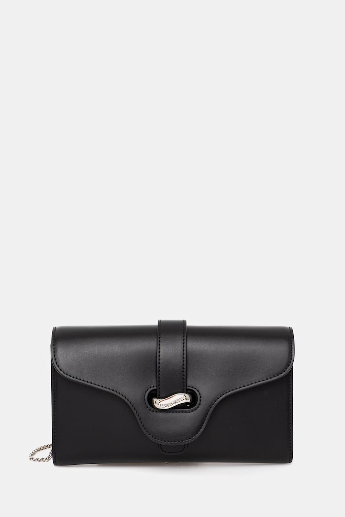 Emporio Armani torebka skórzana skóra licowa czarny EW004420.AF25356