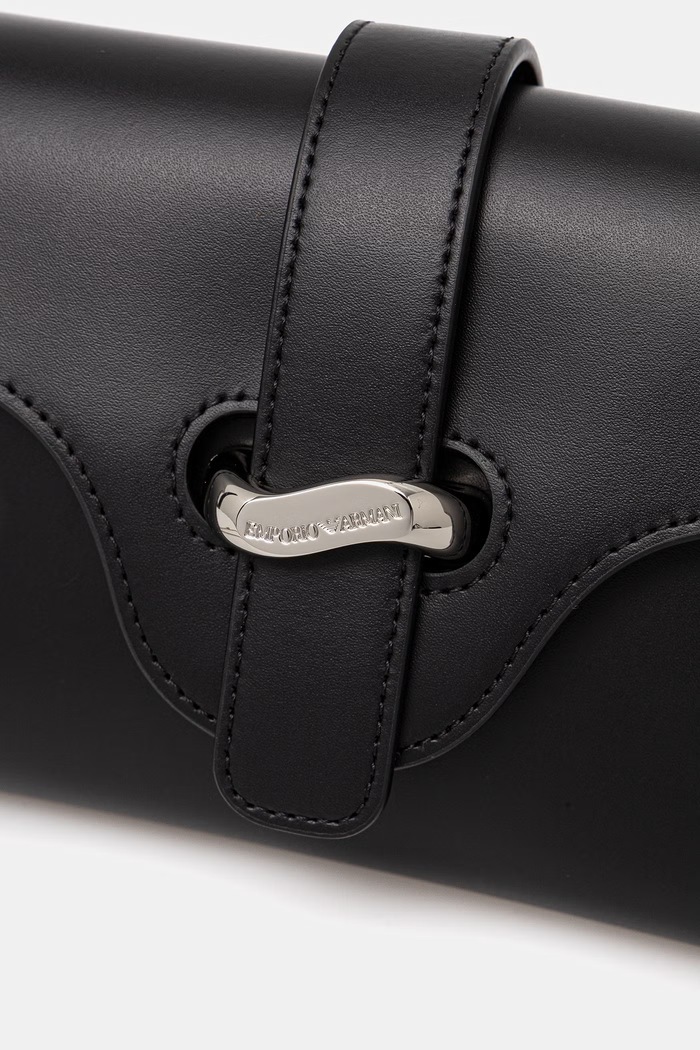 Emporio Armani torebka skórzana czarny EW004420.AF25356