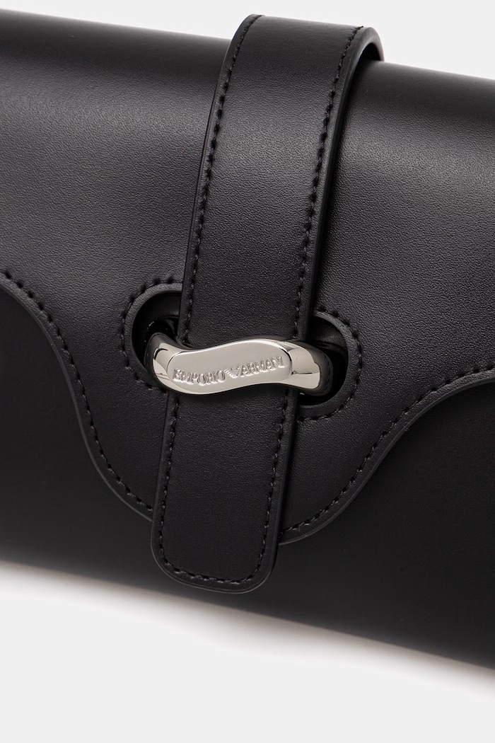 Emporio Armani torebka skórzana czarny EW004420.AF25356