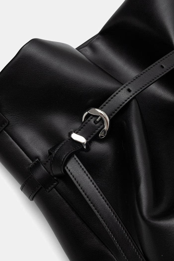 Emporio Armani kabelka typu shopper dámska kožená čierna EW004751.AF13383
